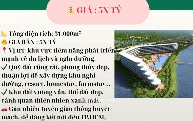  BÁN DỰ ÁN KHU DU LỊCH SINH THÁI – ĐỒNG NAI - DIỆN TÍCH 31000M 